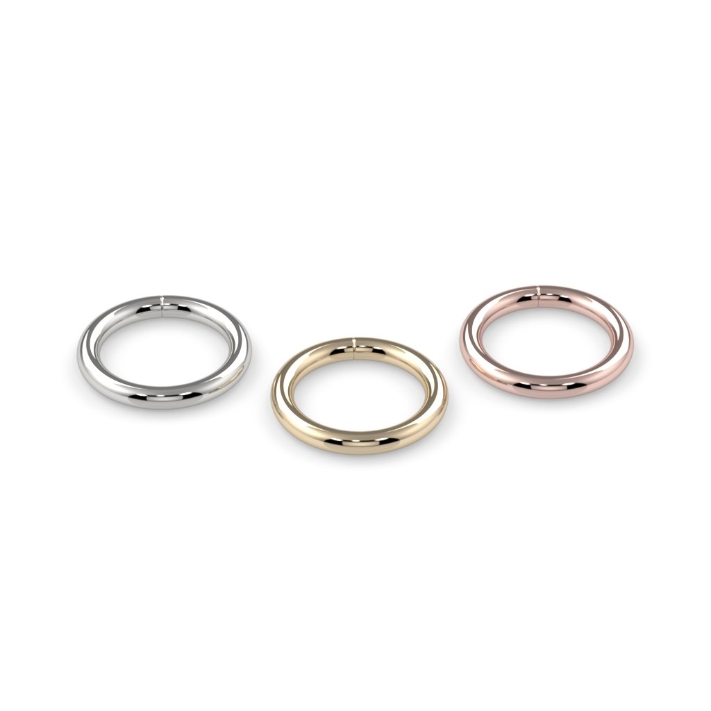 18k Gold Seam Rings