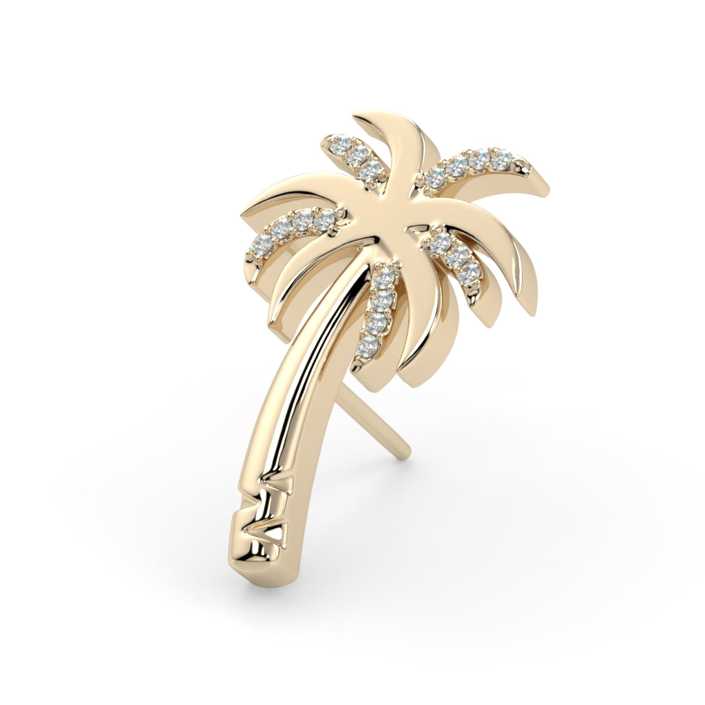 Pave Bloom Palm Tree End