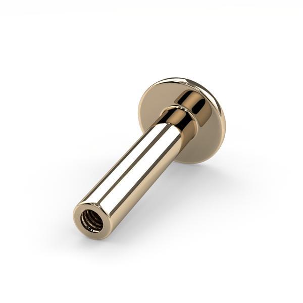 18K Gold 4mm Disc Shaped Backing