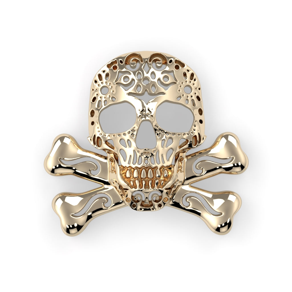 Filigree Skull & Crossbones End