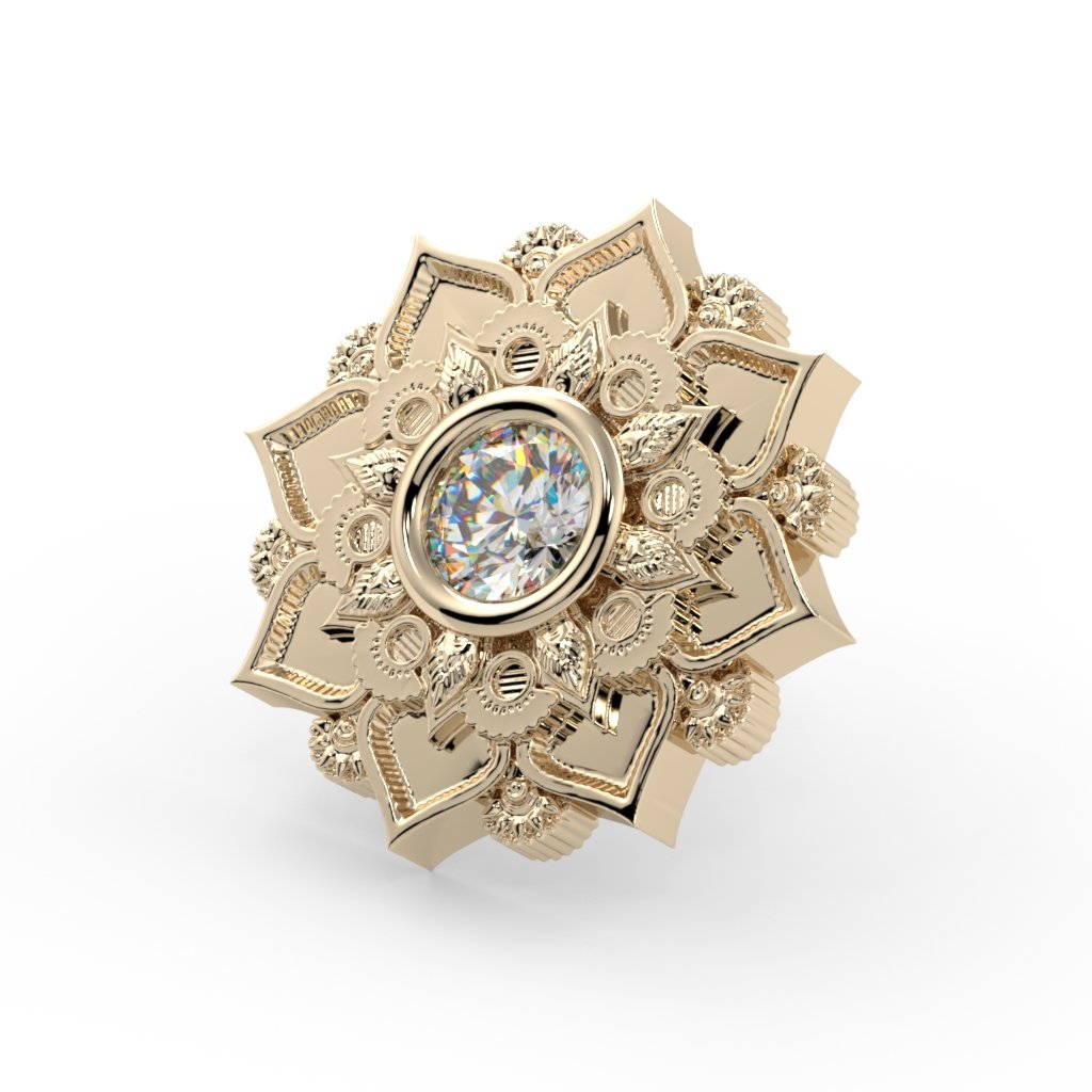 Gem Mandala Flower End--CG12446