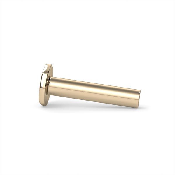 14K Gold 4mm Hexagon Shaped Backing