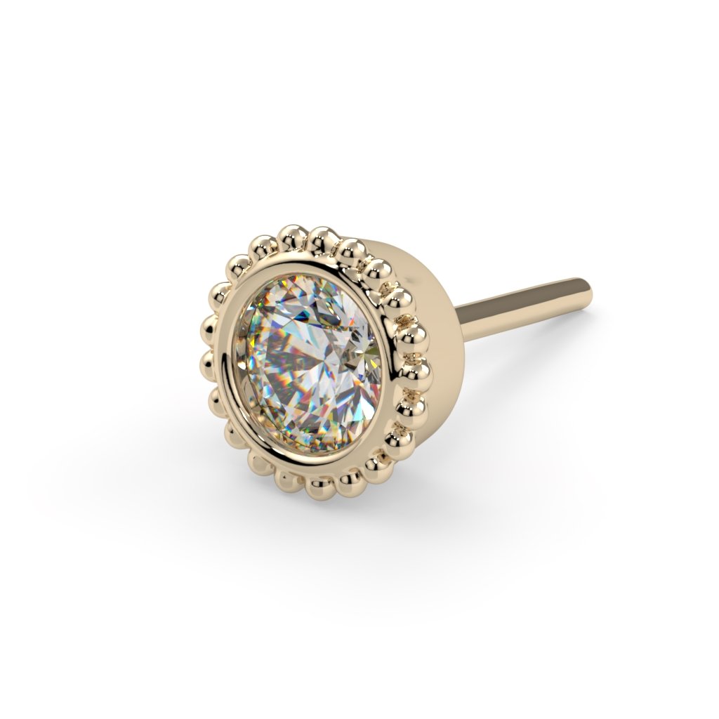 Diamond Millgrain Bezel End--CG13098