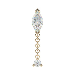 Marquise Prong Dangle End