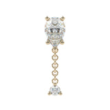 Prong-Set Pear Dangle End