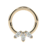Triple Marquise Seam Ring